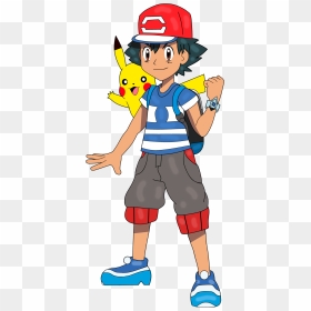 Pokemon Xy Ash Y Pikachu, HD Png Download - 400x950(#6811994) - PngFind