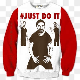 Images Of Shia Labeouf With A Message On The Right - Shia Labeouf Do It Stencil, HD Png Download - shia labeouf just do it png