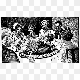 Thanksgiving Dinner Family Clip Arts, HD Png Download - dinner png