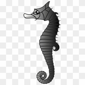 Seahorse-1574424895 - Seahorse Is Black Yellow And White, HD Png Download - seahorse png