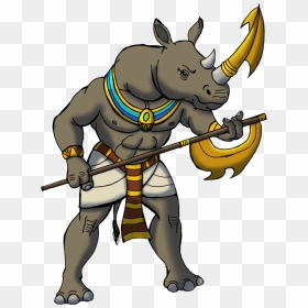 Warrior Rhino , Png Download - Rhinoceros Furry, Transparent Png - rhino png