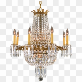 Old Brass Crystal Chandelier, HD Png Download - chandelier png