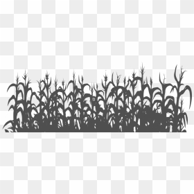 Corn Field Png Black And White & Free Corn Field Black - Cornfield Clipart Black And White, Transparent Png - grass field png