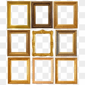 Golden Vintage Frames - Vintage Photo Frames Png, Transparent Png - golden frame png