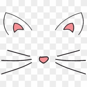 Whiskers Kitten Domestic Short-haired Cat Mask - Cat Yawns, HD Png Download - cat ears png