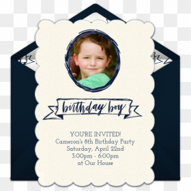 Birthday Boy Photo Online Invitation - Portable Network Graphics, HD Png Download - you're invited png