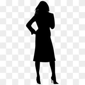Clip Art Woman Silhouette, HD Png Download - woman standing png