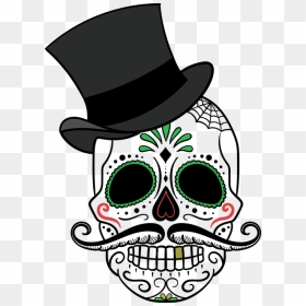 Day Of The Dead,skull,sugar - Happy Day Of The Dead Skull, HD Png Download - sugar skull png