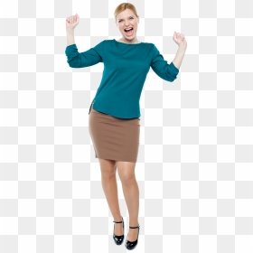 Happy Women - Woman Standing Happy Png, Transparent Png - woman standing png