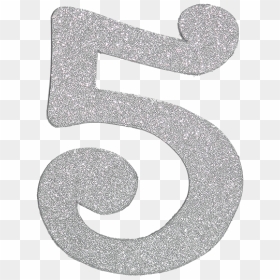Diamond Number 5 - Silver Glitter Number 5 Transparent, HD Png Download - silver glitter png