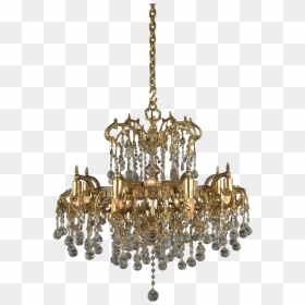 Gold Chandelier Png, Transparent Png - chandelier png