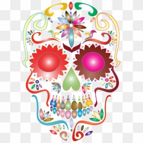Skull Silhouette Clip Art At Getdrawings - Dia De Los Muertos Graphic, HD Png Download - sugar skull png
