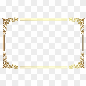 Rectangle Golden Frame Border Transparent Png - Gold Transparent Border Png, Png Download - golden frame png