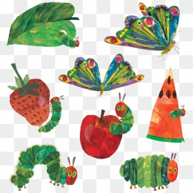 Hd The Very Hungry Caterpillar Set - Very Hungry Caterpillar Illustrations, HD Png Download - caterpillar png