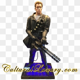 Life Size Terminator T2 Arnold Schwarzenegger Statue - Soldier, HD Png Download - arnold schwarzenegger png