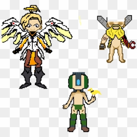 Mercy,torbjörn And Bastion I Hope You Like It - Cartoon, HD Png Download - bastion png
