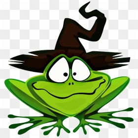 Frog With Witch Hat Transparent Png Image - Witch Clipart Halloween, Png Download - witch hat png