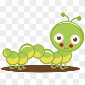 Cute Green Caterpillar Svg Cut Files For Scrapbooks - Cute Caterpillar Clipart Png, Transparent Png - caterpillar png