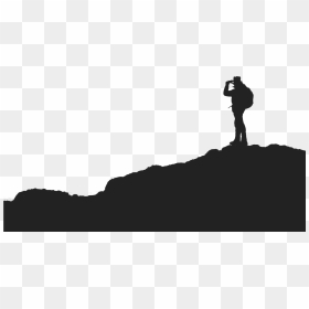 Mountain Hiker Silhouette Png , Png Download - Portable Network Graphics, Transparent Png - mountain silhouette png