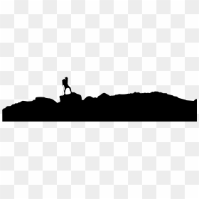 Silhouette Clip Art - Mountain Black And White Png, Transparent Png - mountain silhouette png