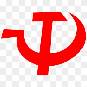 Communist Sign Of Thin Hammer And Sickle Upright Vector - Hammer And Sickle Upright, HD Png Download - communist symbol png