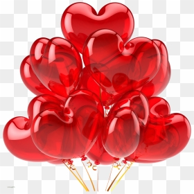 Heart Shaped Balloons Png, Transparent Png - red balloon png