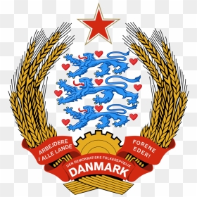 Polish Communist Coat Of Arms , Png Download - Republic Of Denmark Flag, Transparent Png - communist symbol png
