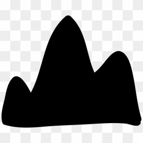 Mountain Hand Drawn Filled Silhouette, HD Png Download - mountain silhouette png