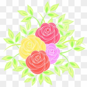 Art,garden Roses,petal - ציור של זר פרחים, HD Png Download - rose petal png
