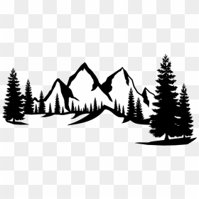 Mountain Silhouette Divider - Mountain Silhouette, HD Png Download - mountain silhouette png