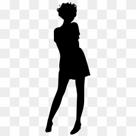 Woman Silhouette - Person Taking Shower Silhouette, HD Png Download - woman standing png