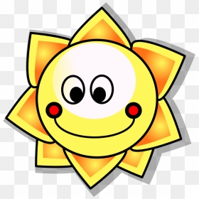 Smiling Sun Svg Clip Arts - Sun Clip Art, HD Png Download - cartoon sun png