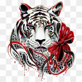 White Tiger Painting Png Clipart , Png Download - Tiger Tattoo For Women, Transparent Png - white tiger png