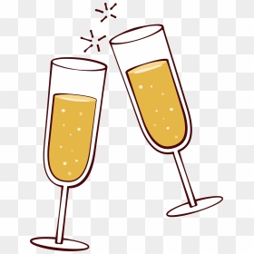 Cheers Clipart, Cheers Transparent Free For Download - Cheers Clipart Png, Png Download - champagne glasses png