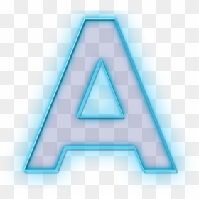 Blue Neon Letter A - Triangle, HD Png Download - a+ png