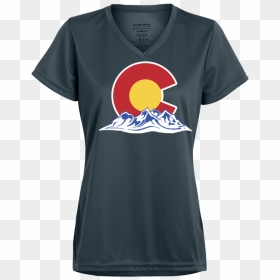 Colorado Mountain Silhouette Ladies - Active Shirt, HD Png Download - mountain silhouette png