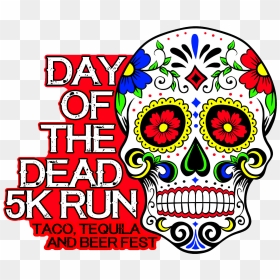 Day Of The Dead 5k - Hand Embroidery Patterns Sugar Skull, HD Png Download - sugar skull png