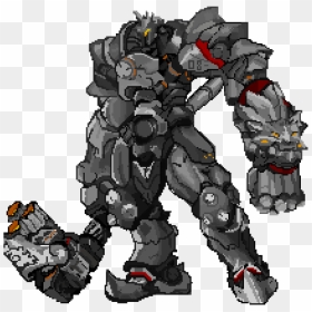 Reinhardt Overwatch Png Clip Library Stock - Overwatch Reinhardt Pixel Art, Transparent Png - reinhardt png