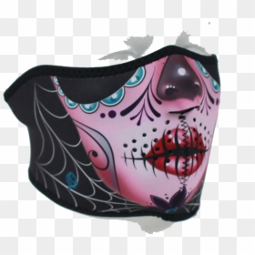 Transparent Half Skull Png - Womens Motorcycle Face Mask, Png Download - sugar skull png