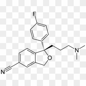 Escitalopram Skeletal Formula, HD Png Download - a+ png