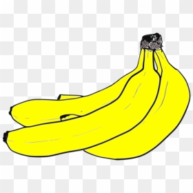 Plant,area,food - Clip Art Black White Banana, HD Png Download - vhv