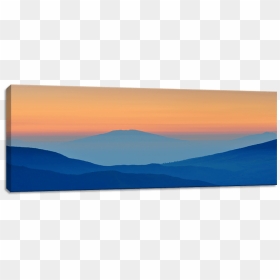 Mountain Silhouette Panoramic Canvas Print - Summit, HD Png Download - mountain silhouette png