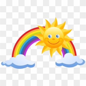 Sun And Clouds Clipart Png Png Library Rainbow Pixel - Rainbow For Covid 19, Transparent Png - cartoon clouds png
