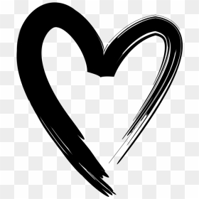 Transparent Heart Png Transparent - Hand Drawn Black Heart Png, Png Download - hand drawn heart png