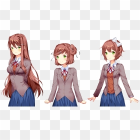 Doki Doki Literature Club Sayori Sprites, HD Png Download - sayori png