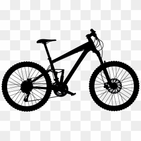 Art Bike Png - Mountain Bike Silhouette, Transparent Png - mountain silhouette png