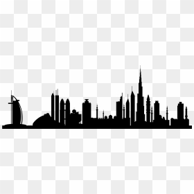 Burj Khalifa Skyline Silhouette Royalty - World Para Athletics Championships 2019, HD Png Download - cityscape png