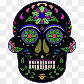 Day Of The Dead Skull Transparent, HD Png Download - sugar skull png