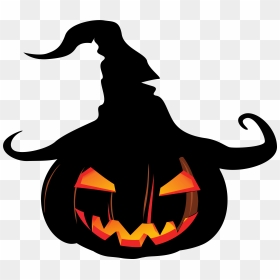 Scary Halloween Pumpkin Clipart, HD Png Download - witch hat png