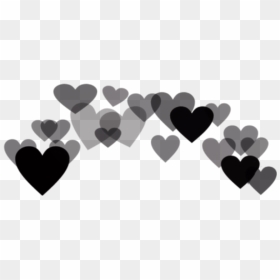 #black #hearts #heart #crowns #crown #heartcrown #tumblr - Black Heart Crown Png, Transparent Png - heart crown png